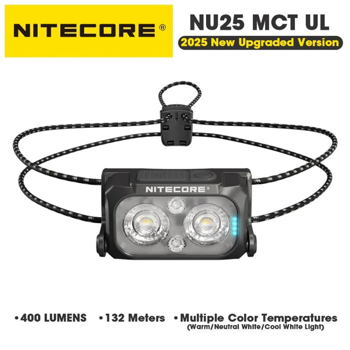 NITECORE NU25 MCT Ultralight Waterproof Rechargeable Headlamp