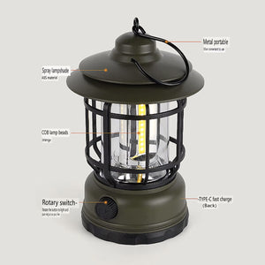 Waterproof USB Rechargeable Camping Lantern Dimmable