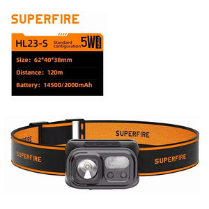 SUPERFIRE HL23 Series USB Rechargeable Headlamp