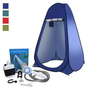 Shower Tent with Rechargeable Shower Kit