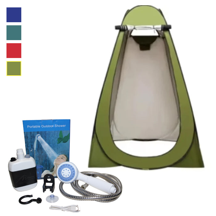 Shower Tent with Rechargeable Shower Kit