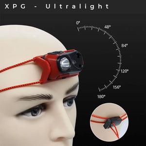 Ultralight XPG Rechargeable Waterproof Headlight with Sensor