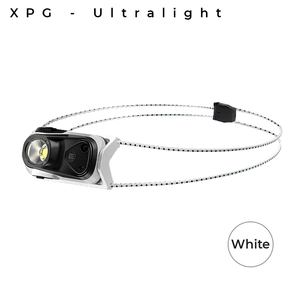 Ultralight XPG Rechargeable Waterproof Headlight with Sensor